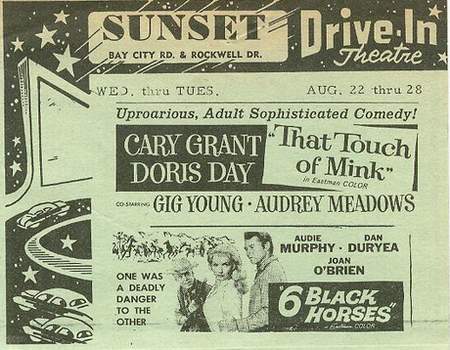 Sunset Drive-In Theatre - SUNSET AD AUGUST 1962